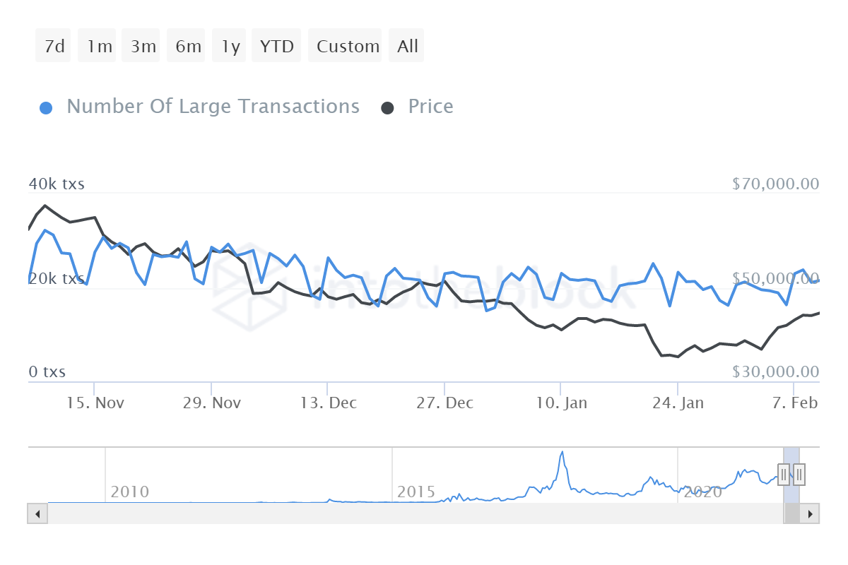 BTC large transactions